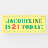 Aankondiging van verjaardag spandoek (Horizontaal)