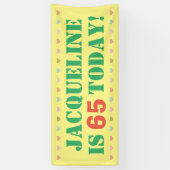 Aankondiging van verjaardag spandoek (Verticaal)