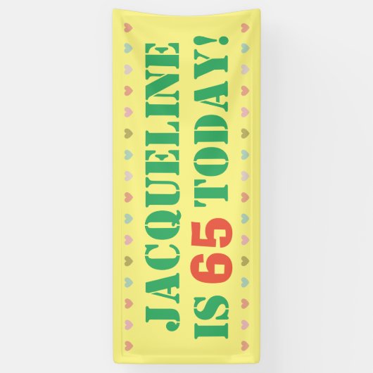 Aankondiging van verjaardag spandoek (Verticaal)