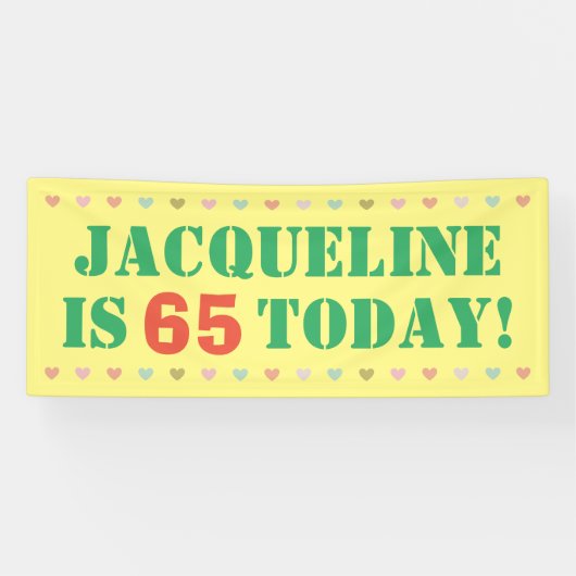 Aankondiging van verjaardag spandoek (Horizontaal)