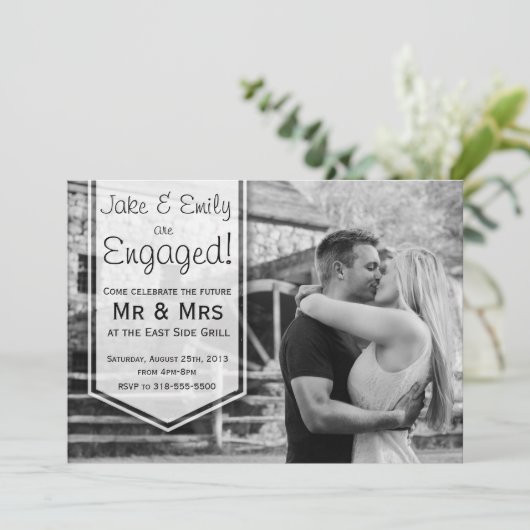 Aankondiging van Verloving Elegant (Staand voorkant)