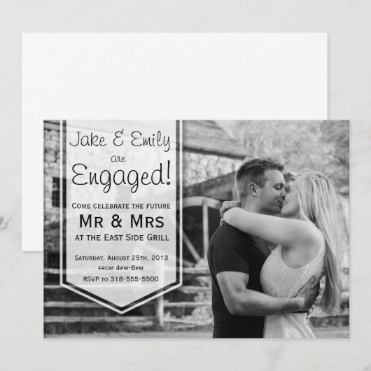 Aankondiging van Verloving Elegant (Voorkant / Achterkant)