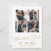 Aankondiging van verloving en sla de datum-foto op (Achterkant)
