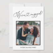 Aankondiging van verloving en sla de datum-foto op (Voorkant)