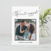 Aankondiging van verloving en sla de datum-foto op (Staand voorkant)