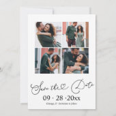 Aankondiging van verloving en sla de datum-foto op (Achterkant)