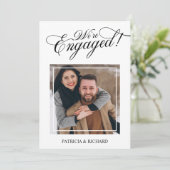 Aankondiging van verloving en sla de datum-foto op (Staand voorkant)