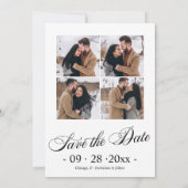 Aankondiging van verloving en sla de datum-foto op (Achterkant)