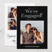 Aankondiging van verloving en sla de datum-foto op (Voorkant / Achterkant)