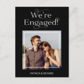 Aankondiging van verloving en sla de datum-foto op briefkaart (Voorkant)