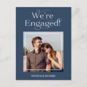 Aankondiging van verloving en sla de datum-foto op briefkaart (Voorkant)