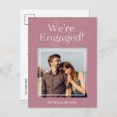 Aankondiging van verloving en sla de datum-foto op briefkaart (Voorkant / Achterkant)