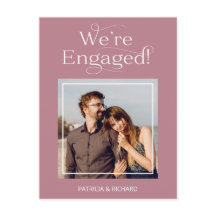 Aankondiging van verloving en sla de datum-foto op