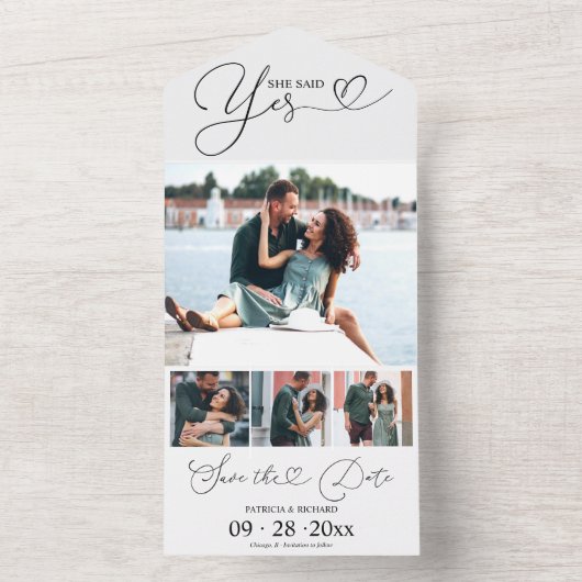 Aankondiging van verloving en sla de datum op (Binnen)