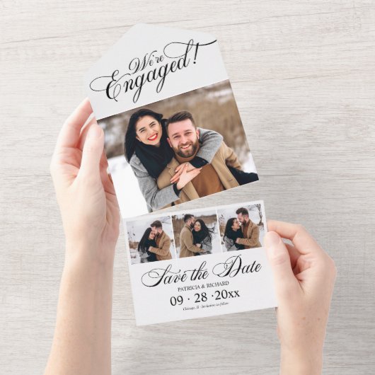 Aankondiging van verloving en sla de datum op (Afscheurbaar)