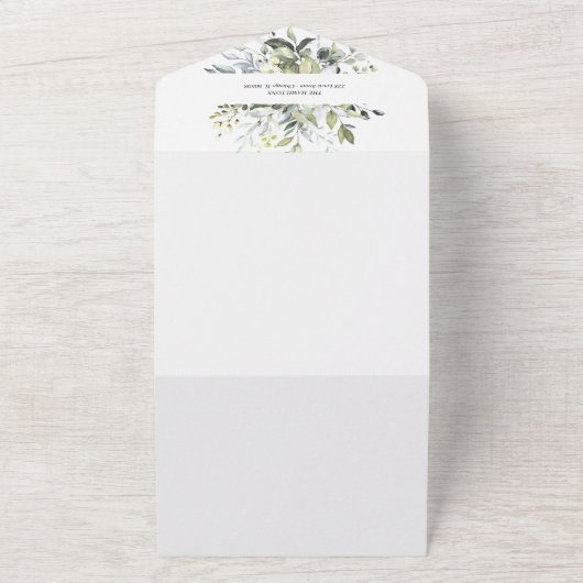 Aankondiging van verloving en sla de datum op (Buitenkant)