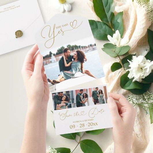 Aankondiging van verloving en sla de datum op