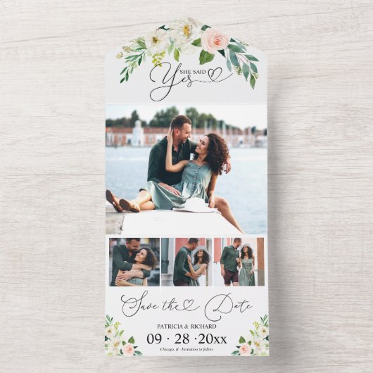 Aankondiging van verloving en sla de datum op (Binnen)