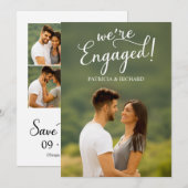 Aankondiging van verloving en sla de datum op (Voorkant / Achterkant)