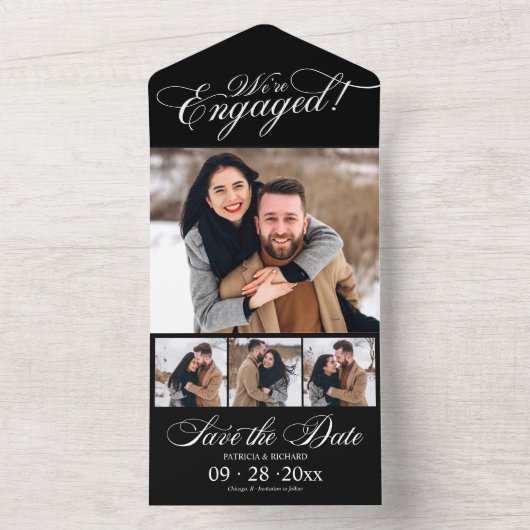 Aankondiging van verloving en sla de datum op (Binnen)