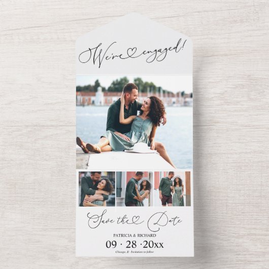 Aankondiging van verloving en sla de datum op (Binnen)