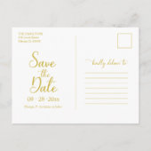 Aankondiging van verloving en sla de datum op briefkaart (Achterkant)