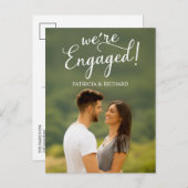 Aankondiging van verloving en sla de datum op briefkaart (Voorkant / Achterkant)