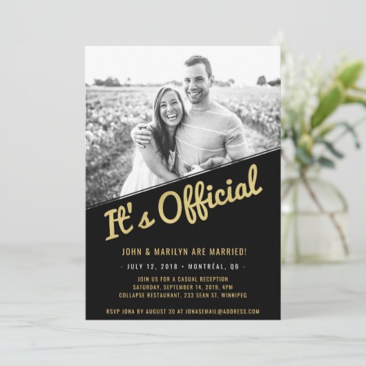 Aankondiging van Verloving en Uitnodiging voor Ont (Staand voorkant)