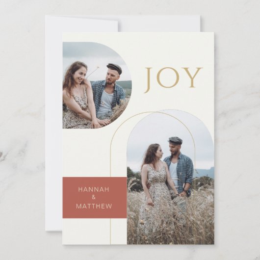 Aankondiging van verloving Kerstvreugde Goud (Voorkant)