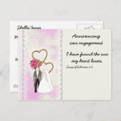 Aankondiging van verloving met Bijbelvers (Voorkant / Achterkant)