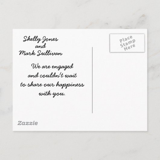 Aankondiging van verloving met Bijbelvers (Achterkant)