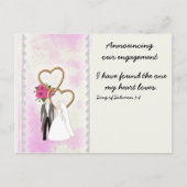 Aankondiging van verloving met Bijbelvers (Voorkant)