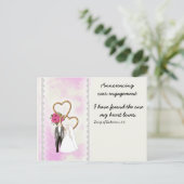 Aankondiging van verloving met Bijbelvers (Staand voorkant)