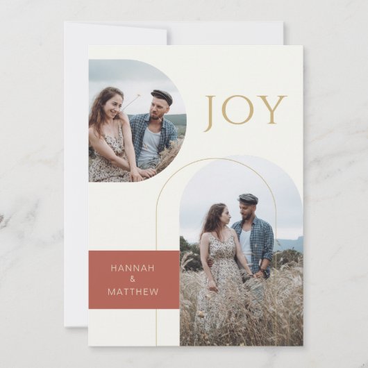 Aankondiging van verloving Vakantie Vreugde Goud (Voorkant)