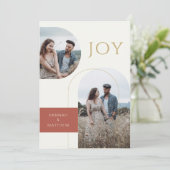 Aankondiging van verloving Vakantie Vreugde Goud (Staand voorkant)