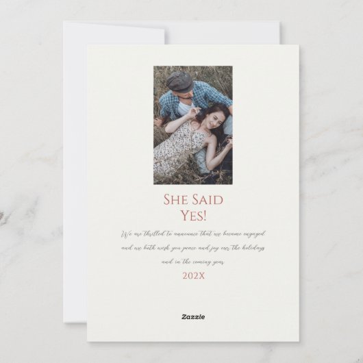 Aankondiging van verloving Vakantie Vreugde Goud (Achterkant)