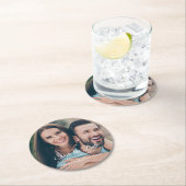 Aankondiging van Verloving van bruiloft opslaan Aa Ronde Kartonnen Onderzetter (Insitu)