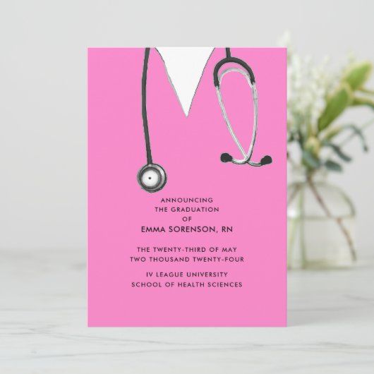 Aankondiging van verpleegkundig Afstuderen (Staand voorkant)