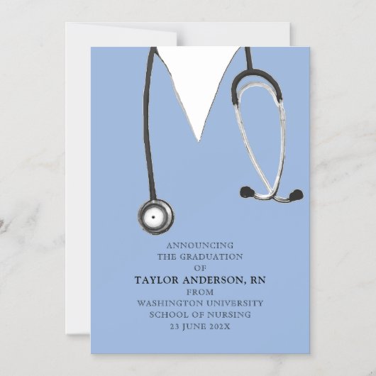 Aankondiging van verpleegkundig Afstuderen (Voorkant)