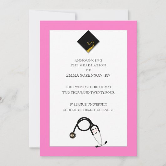 Aankondiging van verpleegkundig Afstuderen (Voorkant)