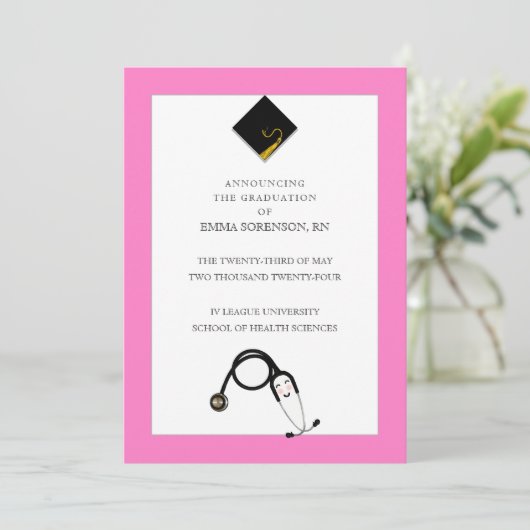 Aankondiging van verpleegkundig Afstuderen (Staand voorkant)