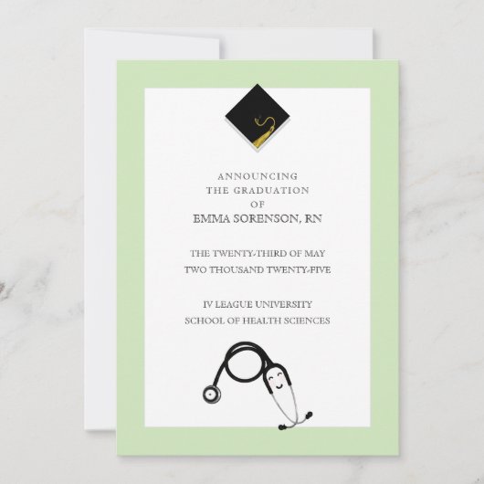 Aankondiging van verpleegkundig Afstuderen (Voorkant)