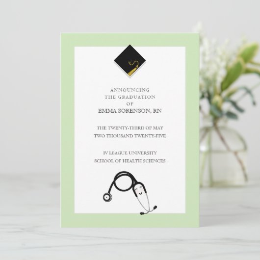 Aankondiging van verpleegkundig Afstuderen (Staand voorkant)