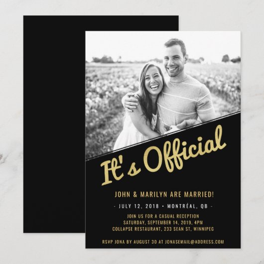 Aankondiging van vertrek en uitnodiging voor recep (Voorkant / Achterkant)