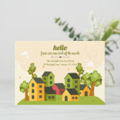 Aankondiging van voorstadswijken (Staand voorkant)