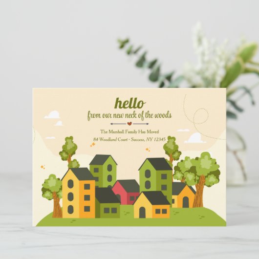 Aankondiging van voorstadswijken (Staand voorkant)