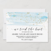 Aankondiging van waterverf Blue and Gold Elopement (Voorkant)