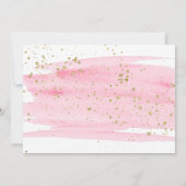 Aankondiging van waterverf Blush & Gold Elopement (Achterkant)