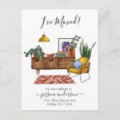 Aankondiging van waterverf Home Moving I-verplaats (Voorkant)