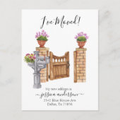 Aankondiging van waterverf Home Moving I-verplaats (Voorkant)